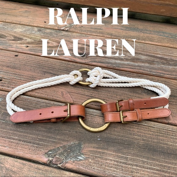 Brown Calf Leather Rope Belt 